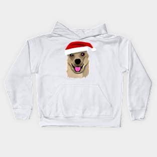 Christmas Dog Transparent Background Kids Hoodie